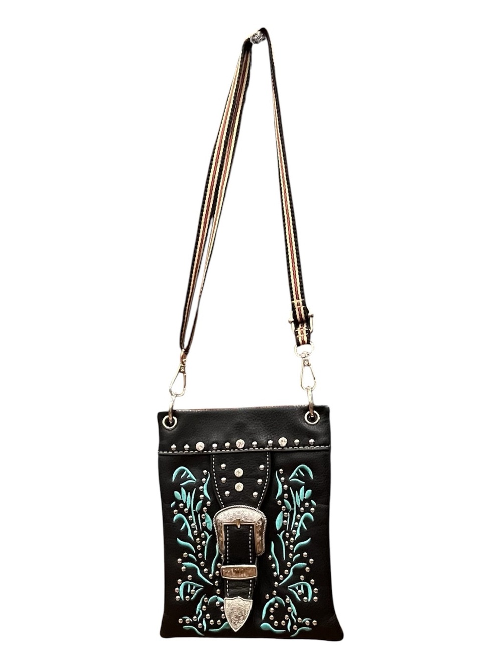 American Bling Western Crossbody Purse - Rodeo Turquoise Festival Country